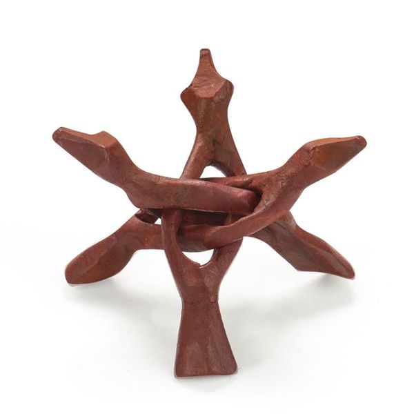

hooks & rails carved solid wood ball base shell gemstone holder foldable stand retro snake-shaped tripod display
