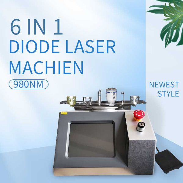 980Nm Diodenlaser Lipolyse Nagelpilzentfernungsmaschine Schmerzbehandlungsmaschine 6 in 1 Schönheit