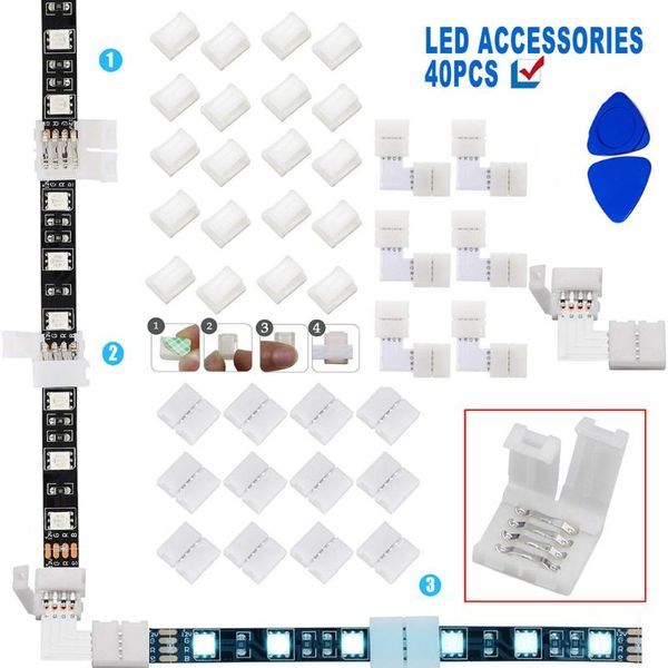 

strips led light strip connectors set for smd multicolor 12v-24v