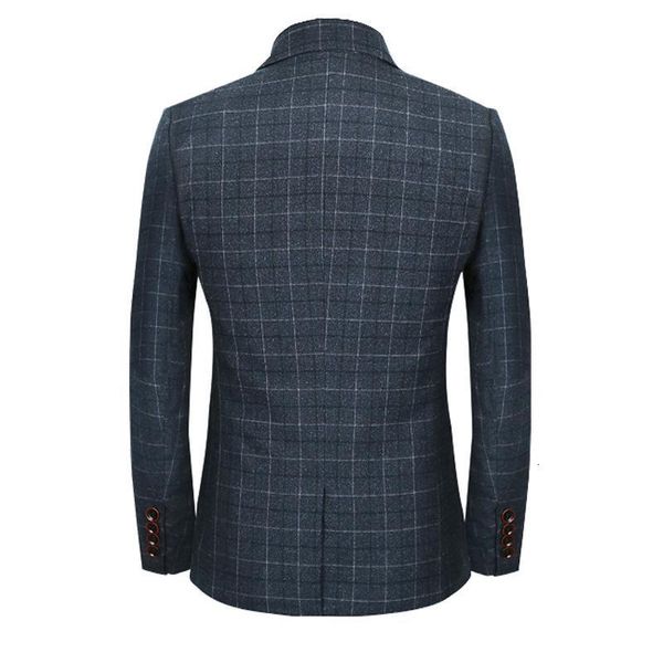 

men's suits & blazers fit slim men check suit jacket formal casual business office work daily life party prom plaid blazer wedding groo, White;black