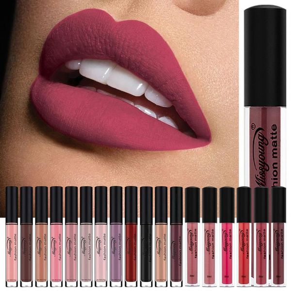 

lip gloss liquid matte lipstick non-stick cup makeup long lasting maquillaje