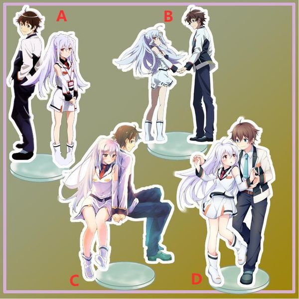 

keychains anime stand plastic memories isla mizugaki tsukasa acrylic figure display deskdecoration 15cm, Silver