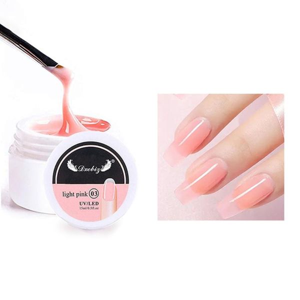 

nail gel 4 colors canned extension glue shiny durable paper uv potherapy 15 ml manicure tool art accessories, Red;pink