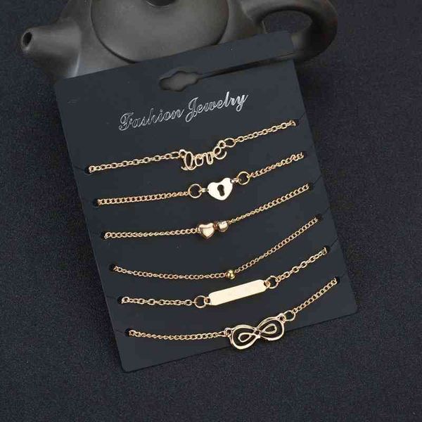 

6pcs/lot summer jewelry boho heart sequins anklets set for women bohemian anklet bracelets fashion beach foot party, Red;blue