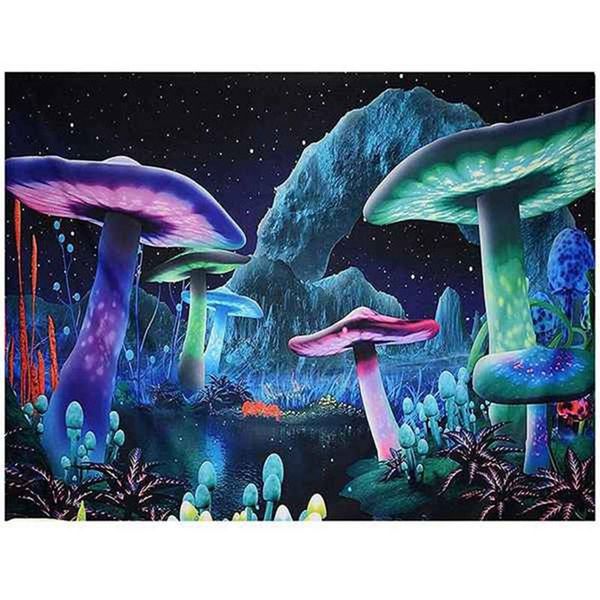 

tapestries mushroom tapestry starry sky wall fantasy plant home decoration