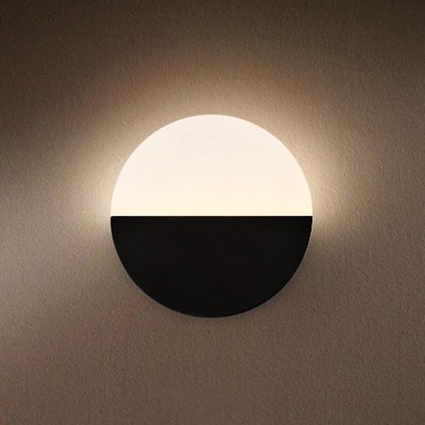 

wall lamp acrylic sunset round led sconce light tv background decrative bedroom bedside el bar aisle lighting