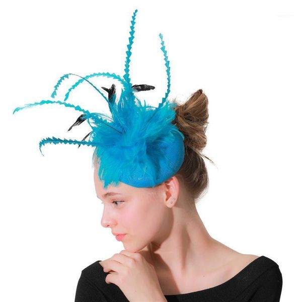 

wedding fascinator fedora hat hair clip headdress girl dress feather pillbox for dinner party lady accessories syf3081