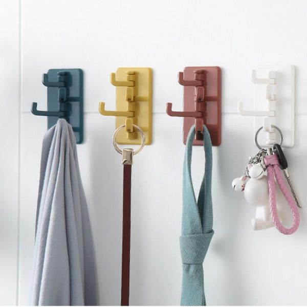 

hooks & rails self adhesive kitchen wall door hook key holder rack towel hanger bathroom aluminum multi-purpose storage