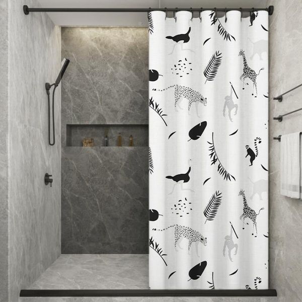 

curtain & drapes liangqi/animal world hook style home curtain, waterproof shower curtain,bathroom thicken mildewproof fabric,customize any s