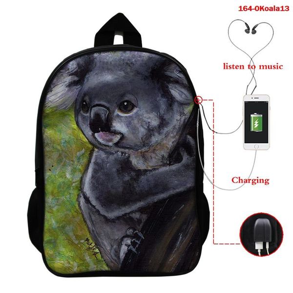 

backpack kawaii koala animal pattern school backpacks 3d girls for children to bookbag women bags