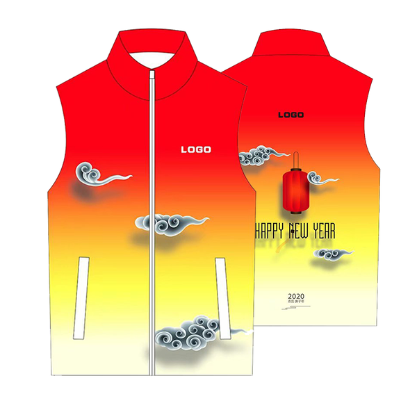 

men's vests full body customization volunteer vest custom printed logo word supermarket promotional activities, Black;white