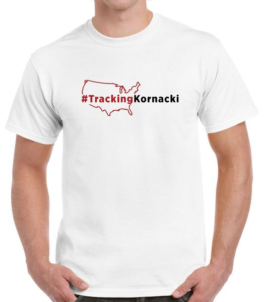 

steve kornacki #trackingkornacki t-shirt, White;black