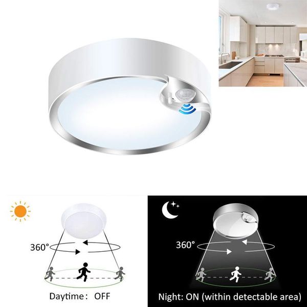 

ceiling lights smart motion sensor led light lamp battery powered 400lm 80led ultra bright indoor night for stairway basement warehouse