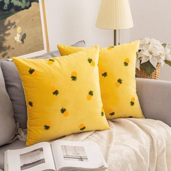 

cushion/decorative pillow skingsi fruit embroidery velvet cushion sofa cute simple bedside bedroom