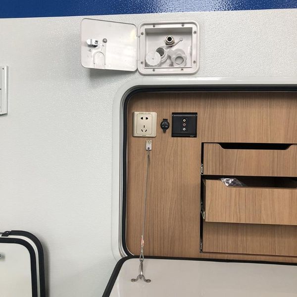 

parts gravity inlet threaded accessories square with keys screws hatch cover water intake lockable rv trailer caravan plastic