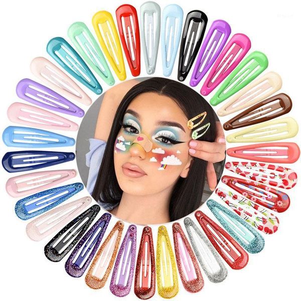 

10pcs/set 5cm lovely cartoon hair clip metal candy color girls hairpins kids headwear women accessories baby bb clips1