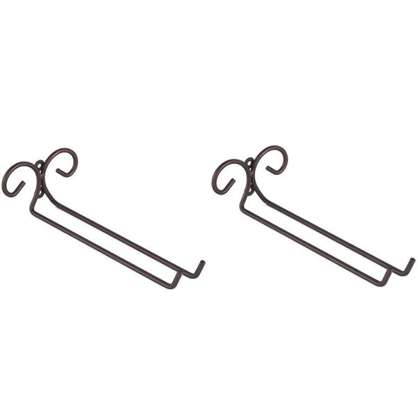 

hooks & rails 2pack wine glass holder shelf goblet home bar pub stand