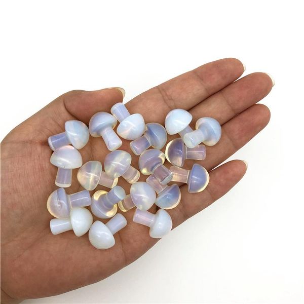 

decorative objects & figurines beautiful 1/2pcs opal mushroom shaped polished stone decor healing gift quartz crystals