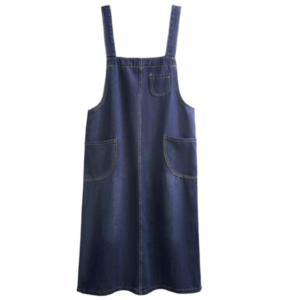 

casual dresses plus size 5xlummer women denim dress sundress loose overalls strap jeans, Black;gray