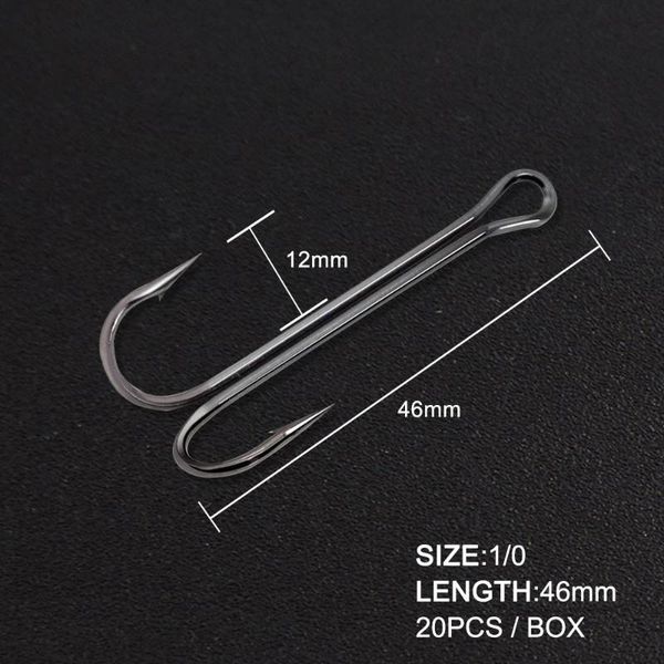 

fishing hooks item double hook long equipment killer high carbon steel duple