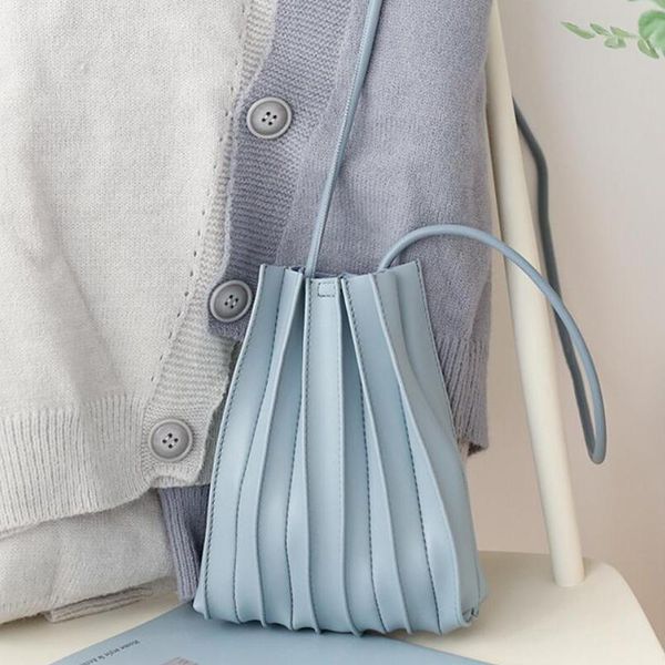 

evening bags women summer pleated bag 2021 shoulder messenger wallet phone soft leather coin purse small crossbody for