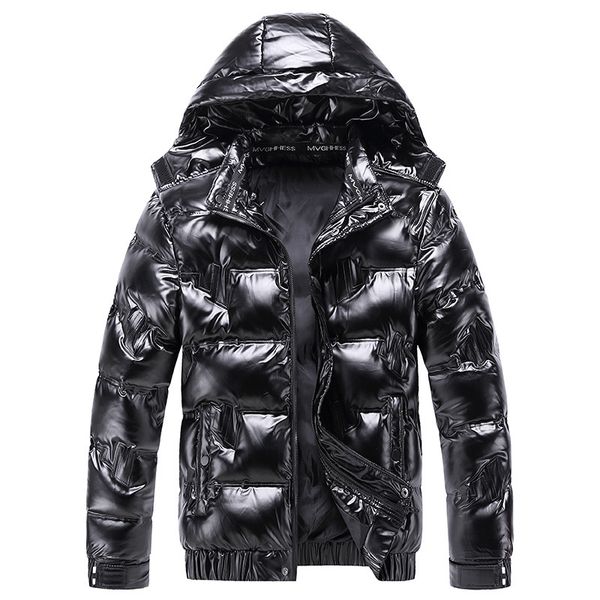 

men's down & parkas new mens winter coat men hooded casual warm windproof jacket male fashion cotton padded homme outwear u7lq, Black