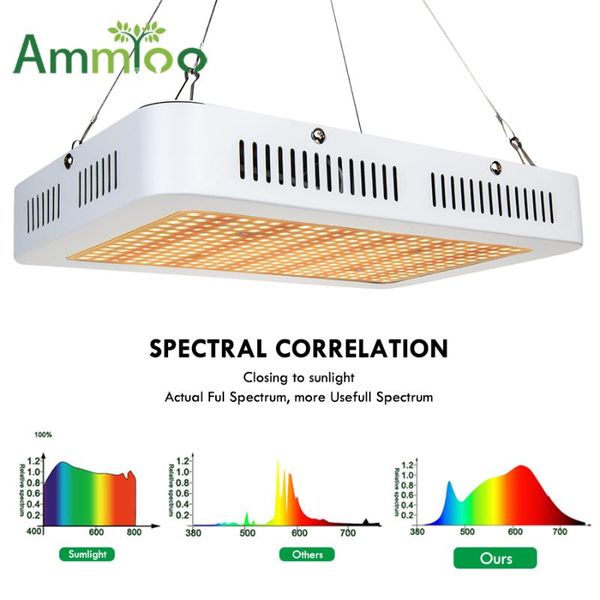 LED completos do espectro crescer luz Lâmpada Phyto Vermelho / azul / UV / IR Chip 350LEDs Diodo 500W Barraca / caixa Indoor Plant Flor Flor Luzes