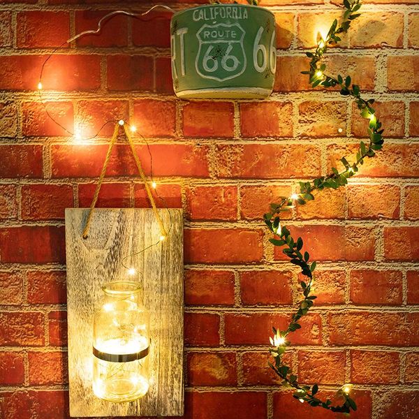 

strings 20/50leds tiny leaf garland holiday copper battery powered ivy fairy string lights for christmas party year wedding garden