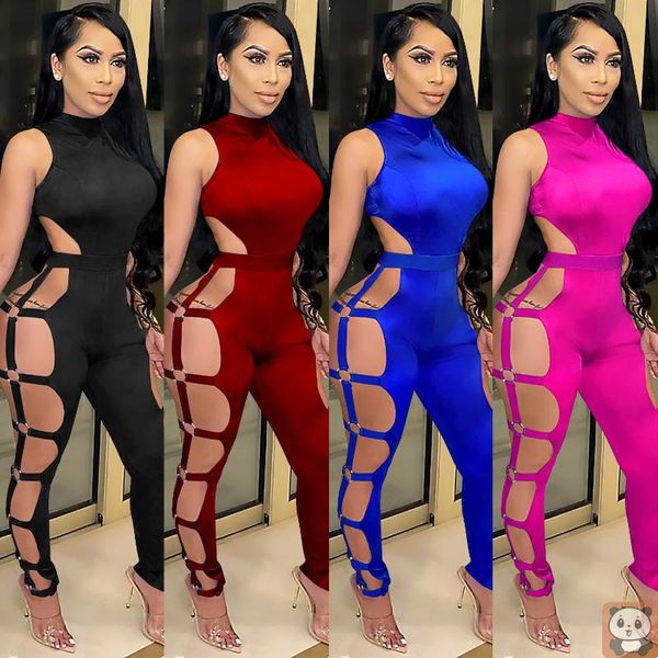 

fashion women's wear cutout nightclub tight backless jumpsuit for women pants & capris, Black;white