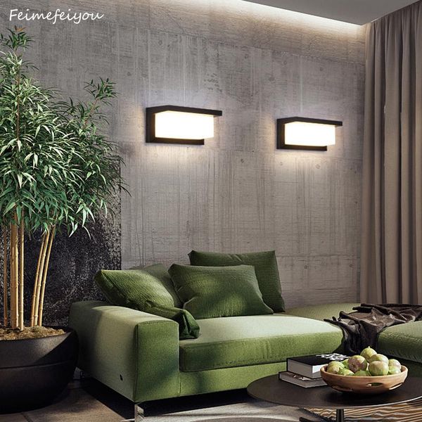 

outdoor wall lamps lamp modern sconce light fixture black aluminum material for porch, backyard and patio