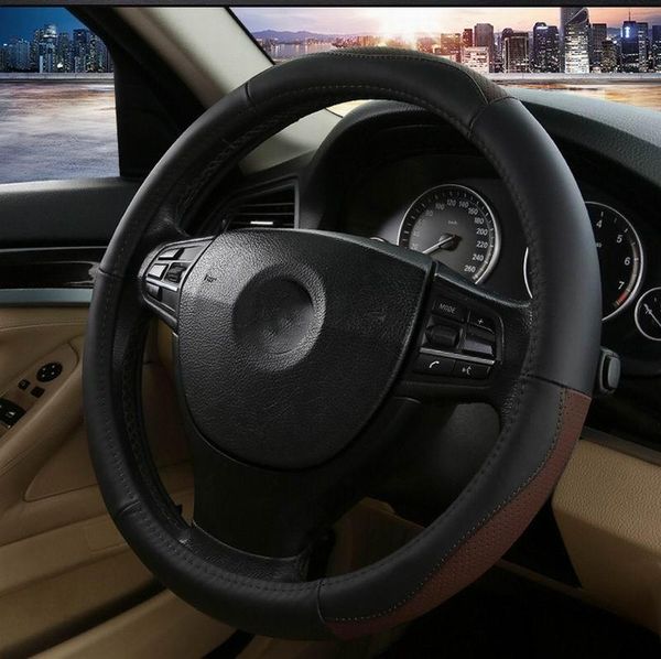 

steering wheel covers car high-quality cowhide color matching shoulder protection shell skidproof auto protector