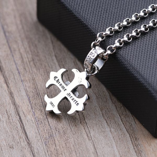 

luxury design pendant necklace fashion jewelry ch replica thai silver cross quan zhilong simple 925 sterling nightclub men's and women&