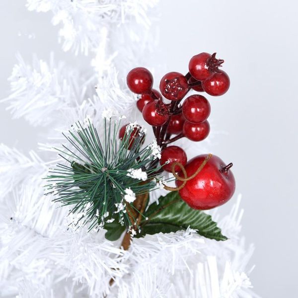 

christmas decorations 5pcs fancy red fruit string cuttings artificial berry ear pine cone home ornament festivals tree decor party supplies1