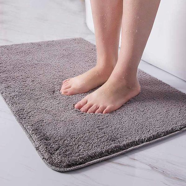 

indoor bathroom rug non-slip set absorbent dirt catcher rectangle floor mats feet soft microfiber home carpet anti-skid bath mat