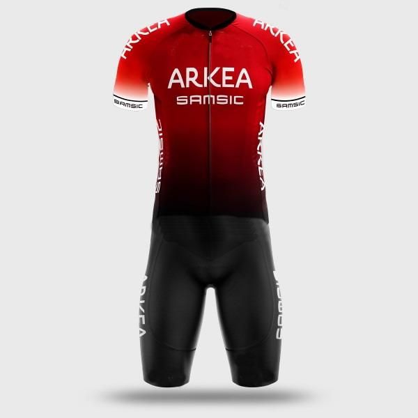 

racing sets men's cycling wear jersey body suit skinsuit with power band 2021 arkea samsic pro team red gel pad size xs-4xl, Black;blue