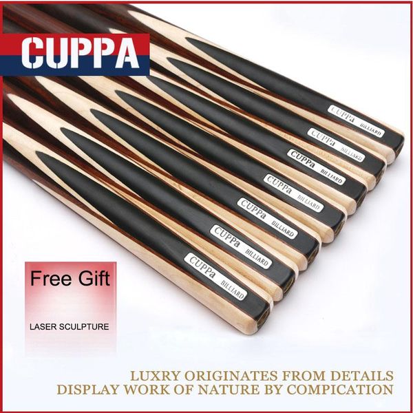 

arrival cuppa 3 /4 snooker cues sticks 9.8mm tips cue brands china billiard