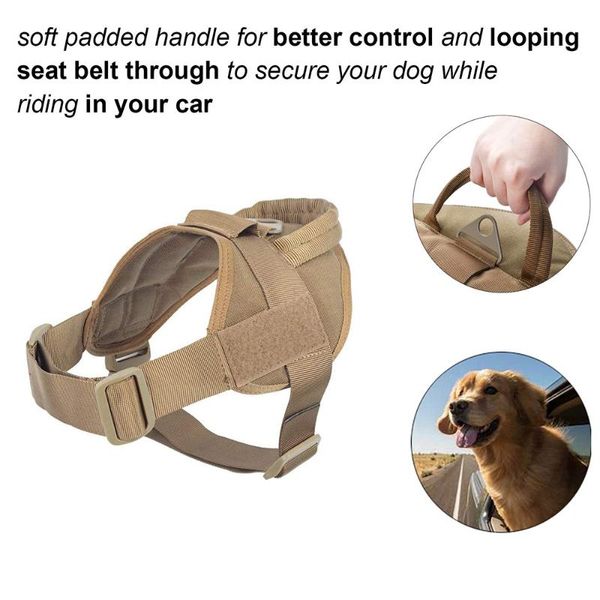 

dog collars & leashes military tactical harness k9 working pet collar small large service vest with handle products