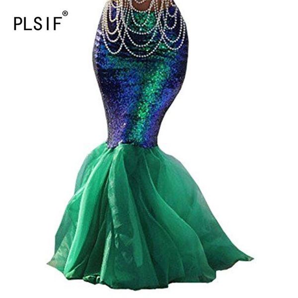 

flash chip green skinny long dress fishtail skirt young party high street chic lady fashion women skirts, Black
