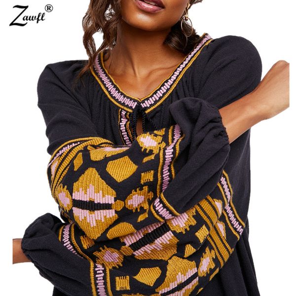 

casual dresses est fashion runway women loose black white embroidery dress fv20, Black;gray