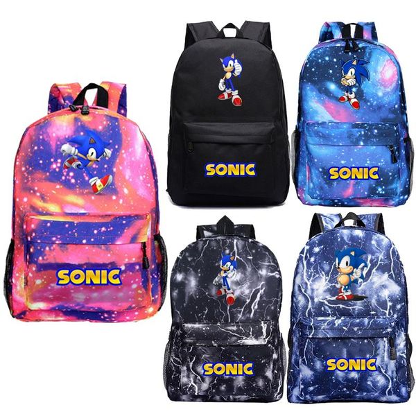 

backpack kawaii sonic backpacks students book bag children's boy girl school teens knapsack mochila back to gift