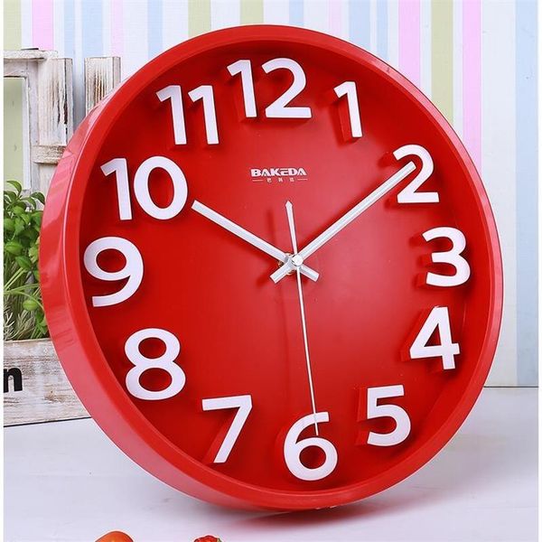 

wall clocks 12 inch creative fashion clock living room modern brief mute quartz large