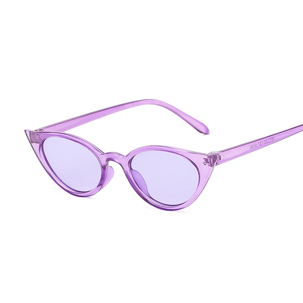 

sunglasses small cat eye women tinted color lens ladies vintage shaped sun glasses female black brand designer, White;black