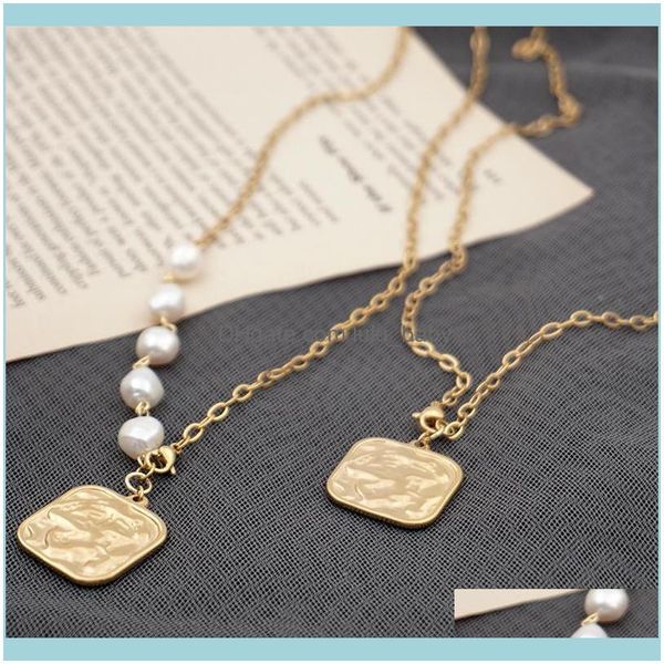

pendant & pendants jewelrypendant necklaces lexie diary fashion creative coin-shaped natural freshwater pearls necklace long chain for women, Silver