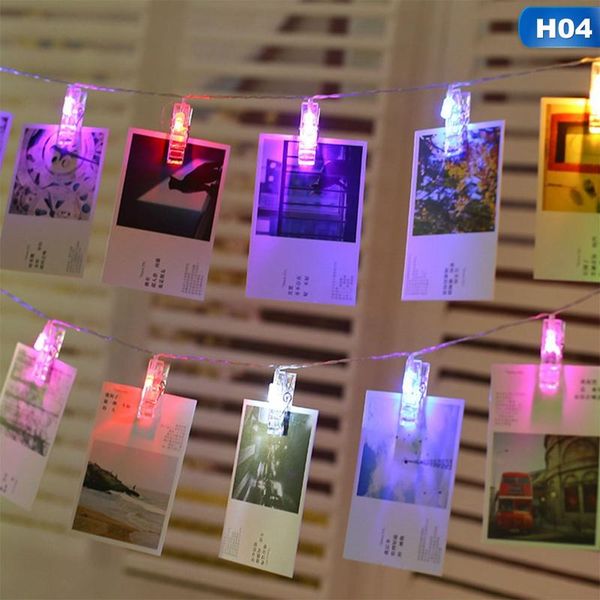 

party decoration 1.5m 3m 4.5m po clip holder led string lights battery powered christmas year wedding fairy