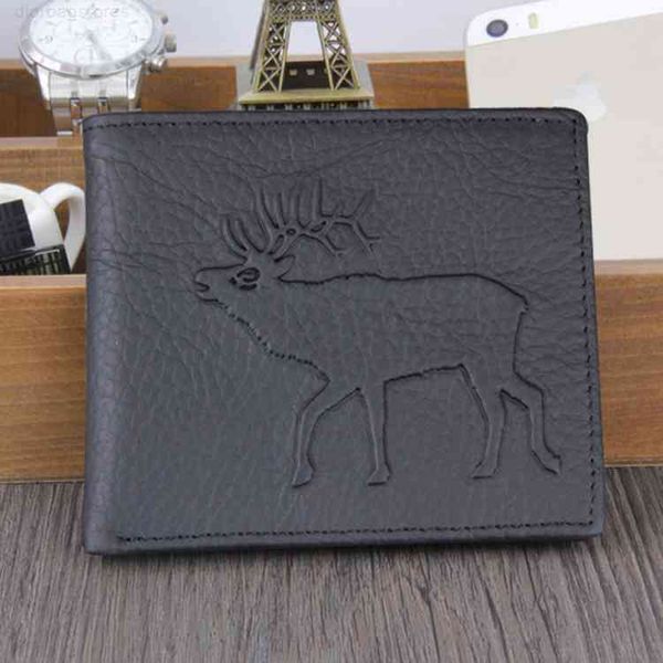 

wallet men's leather gilu gift, Red;black