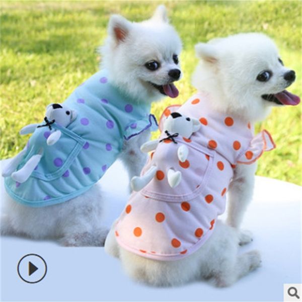 

dog cloth summer thin teddy bear bomei cat pet small puppy sunscreen vt