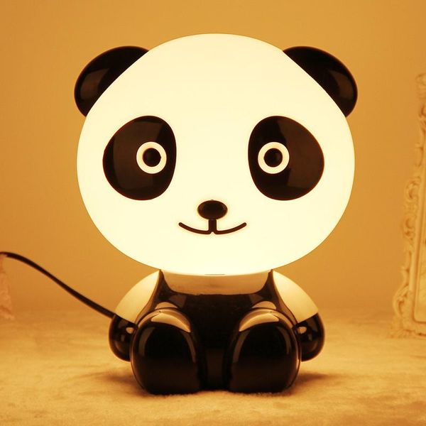 

book lights panda animal cartoon table lamp warm light eye protection children bedroom bedside baby feeding reading