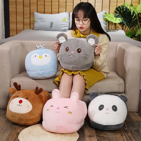 

winter cartoon home big feet warm women slippers dinosaur totoro panda pig ddog foot warmer shoes computer slipper, Black