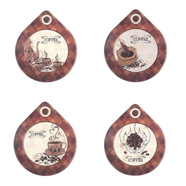 

mats & pads 4pcs absorbent cup non-skid heat-insulated (coffee)