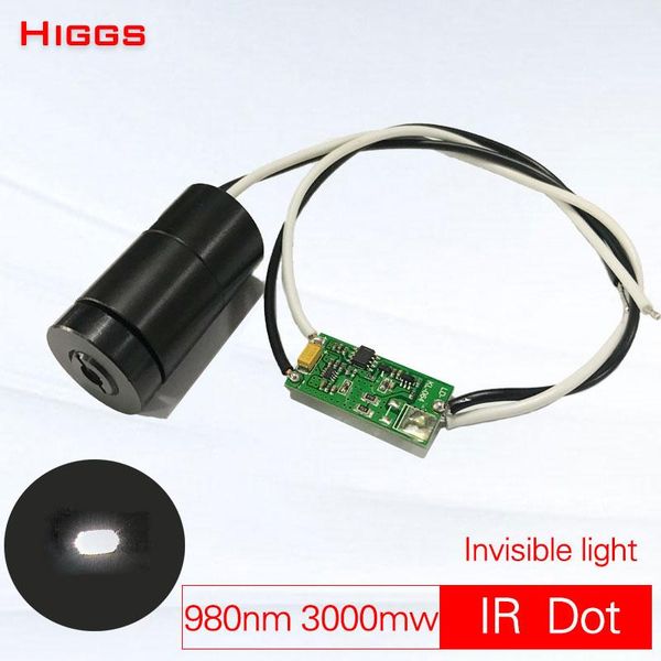 

absolutely invisible 980nm 3w infrared dot laser module high power ir night vision supplementary lamp square perspective light portable lant